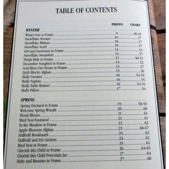 Cross Stitch Book by Leisure Arts Seasons Remembered Book 9 - Picture 3 of 4